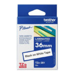 Brother OEM TZe-261 Bk/White Ribbon