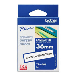 Brother OEM TZe-261 Bk/White Ribbon