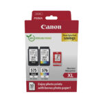 Canon OEM 1xPG-575XL, 1xCL-576XL, Photo Paper Ink