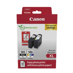 Canon OEM 1xPG-585XL, 1xCL-586XL, Photo Paper ink